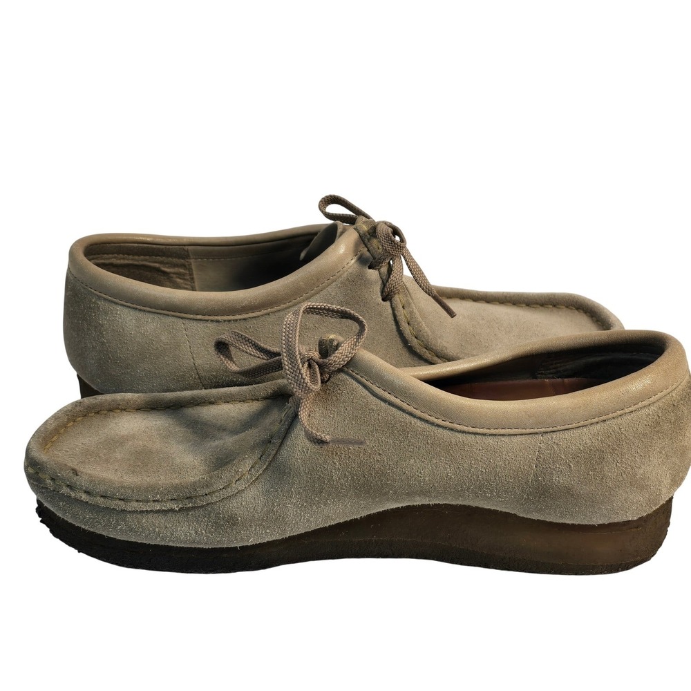 Clarks Originals Wallabee Men Sand Suede Moccasin Lace Up Crepe Sole Shoes - Picture 11 of 13
